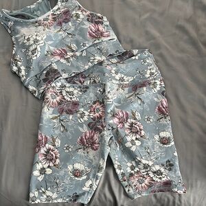 Floral Sleeveless Top and Shorts Set